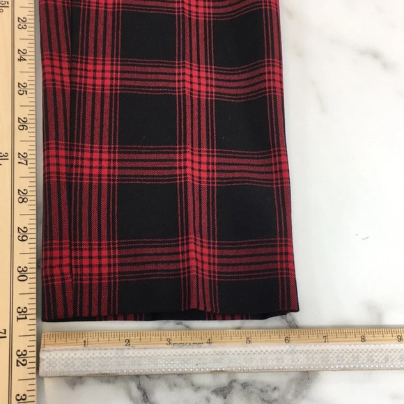 J Jill Pants Womens‎ 8 Red Black Plaid Stretch Bi Stretch Skinny Leg Trouser - Picture 13 of 13